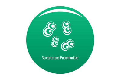 Stretococcus pneumonidae icon vector green