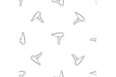 Hair dryer pattern seamless vector