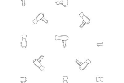 Modern hair dryer pattern seamless vector