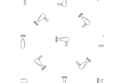 Warm hair dryer pattern seamless vector