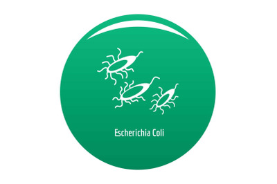 Escherichia Coli icon vector green