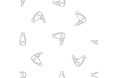 Home hair dryer pattern seamless vector