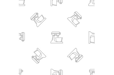 Machine mixer pattern seamless vector
