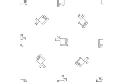 Electric meat grinder pattern seamless vector