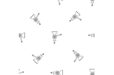 Hand meat grinder pattern seamless vector