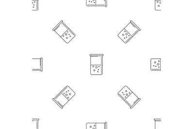 Chemical pot pattern seamless vector