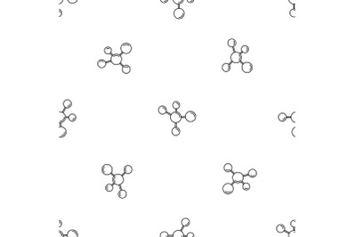 Chemistry molecule pattern seamless vector