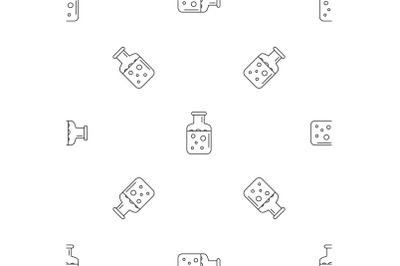 Chemical substance pot pattern seamless vector