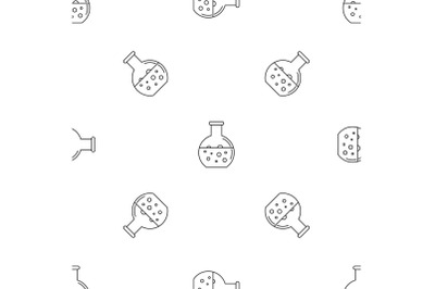 Chemical round flask pattern seamless vector