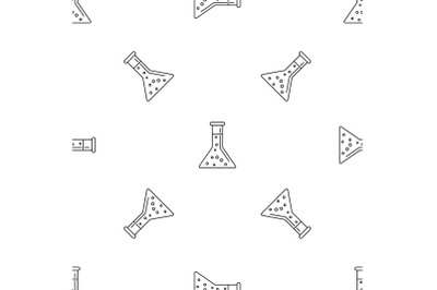Conic chemical pot pattern seamless vector