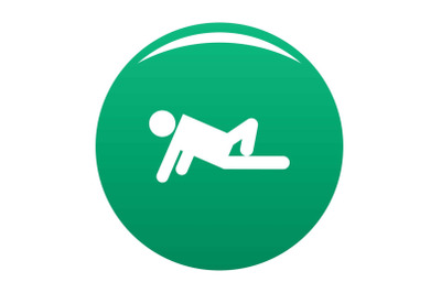 Stick figure stickman icon vector green