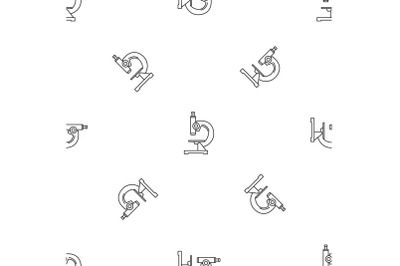 Chemical microscope pattern seamless vector