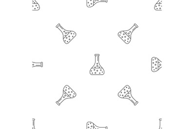 Chemical full flask pattern seamless vector