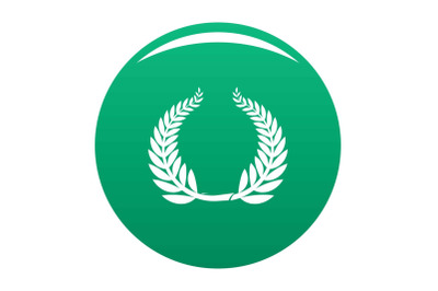 Sport wreath icon vector green