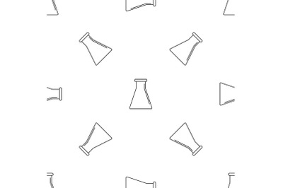 Glass flask pattern seamless vector