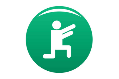 Stick figure stickman icon vector green