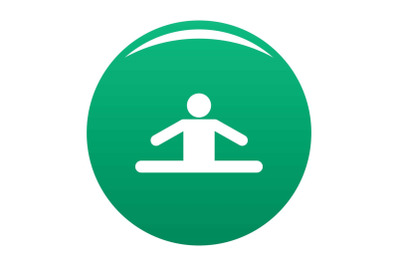 Stick figure stickman icon vector green
