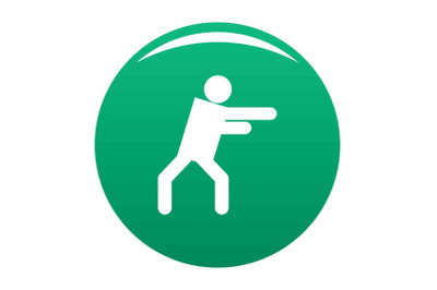 Stick figure stickman icon vector green
