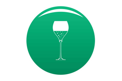 Wine glass icon vector green