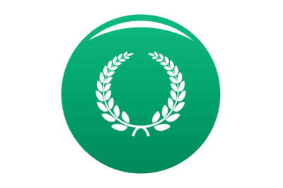 Triumph wreath icon vector green