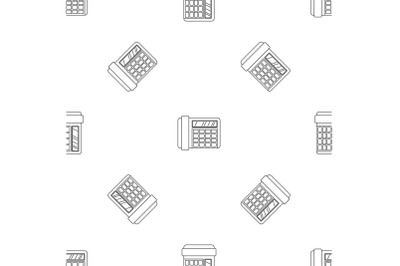 Fax telephone pattern seamless vector