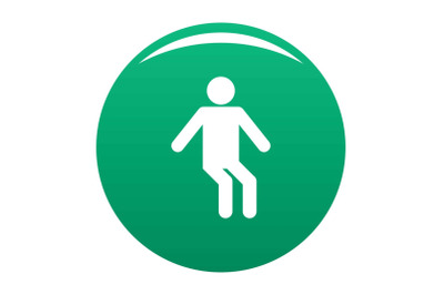 Stick figure stickman icon vector green