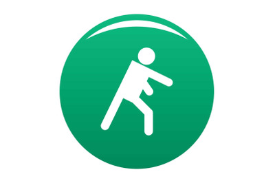 Stick figure stickman icon vector green