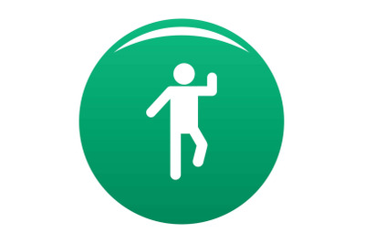 Stick figure stickman icon vector green