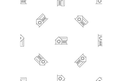 Smart home pattern seamless vector