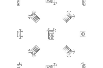 Smart house alarm pattern seamless vector