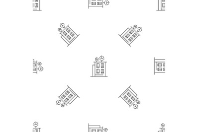 Intelligent building pattern seamless vector