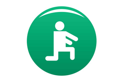 Stick figure stickman icon vector green