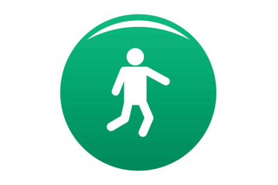 Stick figure stickman icon vector green