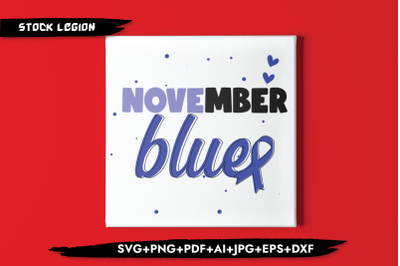 November Blue SVG