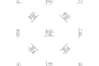 Auto temperature pool control pattern seamless vector