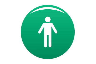 Stick figure stickman icon vector green