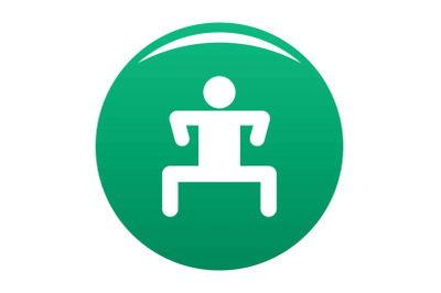 Stick figure stickman icon vector green