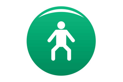 Stick figure stickman icon vector green