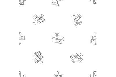 Smart control electricity pattern seamless vector