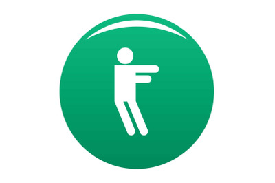 Stick figure stickman icon vector green
