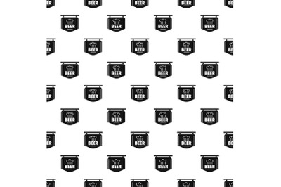 Label of beer pattern seamless vector