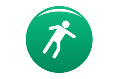 Stick figure stickman icon vector green