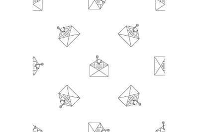 Phishing personal mail pattern seamless vector