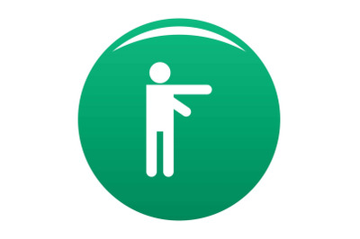 Stick figure stickman icon vector green