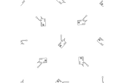 Phishing credit card pattern seamless vector