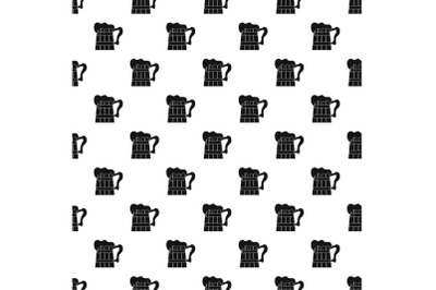 Big beer mug pattern seamless vector