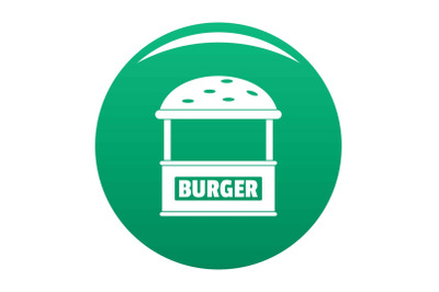 Burger trade icon vector green