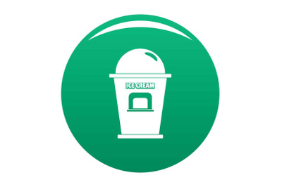 Ice creme trade point icon vector green