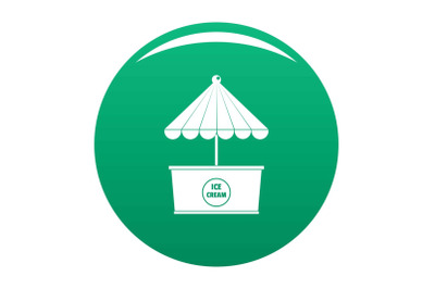 Ice creme icon vector green