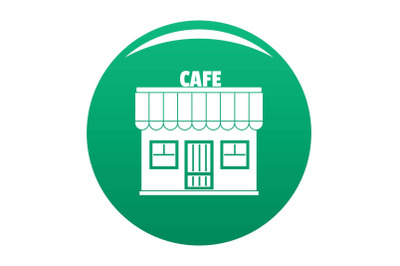 Cafe icon vector green